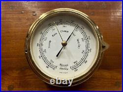 Antique HANSEATIC HAMBURG Stormy rain change Original Barometer, Made In Germany
