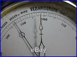 Antique Hand Carved Standing Aneroide Barometer