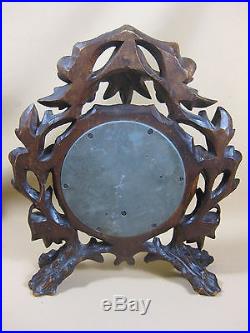 Antique Hand Carved Standing Aneroide Barometer