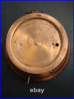 Antique Hanging Or Desk German Aneroid Barometer With Porcelain Dial