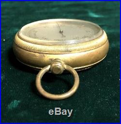 Antique Henry J Green Scientific Instruments Brass Cased Aneroid Barometer RARE
