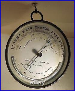 Antique Holosteric Barometer Made n France by PNHB for Nautical Use c1900 Works