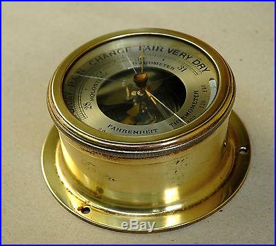 Antique Holosteric Barometer /PHBN Heavyweight brass Free Shipping in US