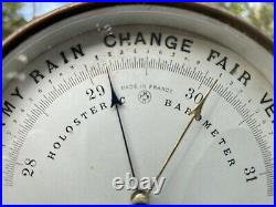 Antique Holosteric Hanging Barometer Curved Thermometer PHNB Made In France 5