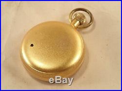 Antique J. BROWN, GLASGOW Gentlemen's Gilt Brass Cased Pocket Aneroid Barometer