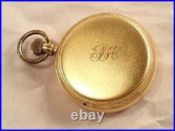 Antique, J. BROWN, GLASGOW Gentlemen's Gilt Brass Cased Pocket Aneroid Barometer