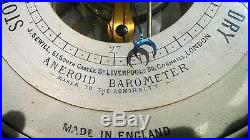 Antique J. Sewill Aneroid Large Wall Barometer Liverpool England