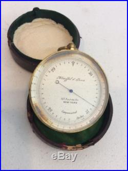 Antique Keuffel Esser Barometer With Case