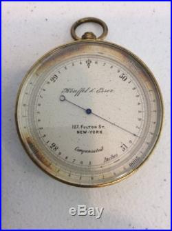 Antique Keuffel Esser Barometer With Case