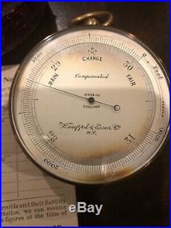 Antique Keuffel & Esser Field Engineering Pocket Surveying Barometer Altimeter