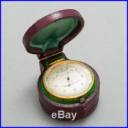 Antique Keuffel & Esser Pocket Watch Style Barometer Altimeter & Compass + Case