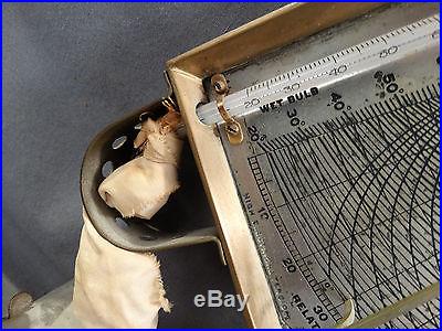 Antique LLOYD'S HYGRODEIK Old TAYLOR INSTRUMENT Co. BRASS Scientific HYGROMETER