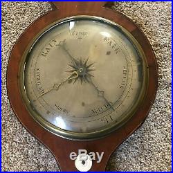 Antique L Casartelli Liverpool George III Style English Mahogany Banjo Barometer