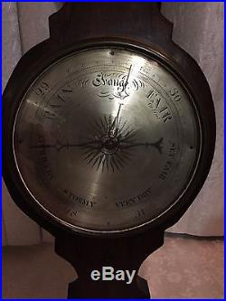 Antique Large Wheel Barometer J. Pensa & Son Circa 1835-40, 43.5 Long