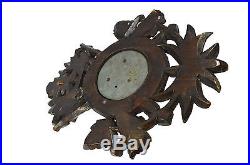 Antique Leaf Carved Black Forest Style Barometer, Dutch