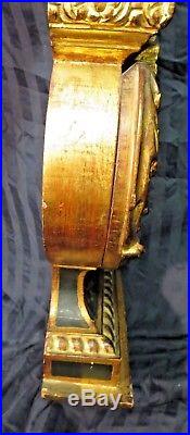 Antique Lufft Barometer Hand Carved Wooden French