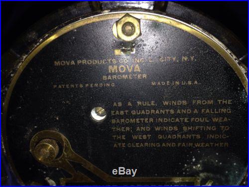 Antique MOVA Desktop Barometer Wm Christensen Co York Pa 1920's 30's