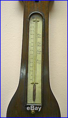 Antique Mahogany Banjo Barometer London D Fagioli & Son