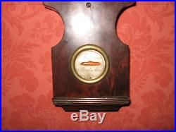 Antique Mahogany Banjo Mercury Wheel Barometer J. Spelzini London c. 1840