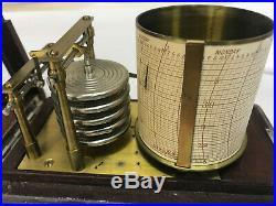 Antique-Manhattan Marine-Drum Barograph-Barometer-French Made-Scientific