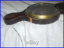 Antique Manticha & Co. English Mahogany Inlaid Banjo Barometer as-is broken