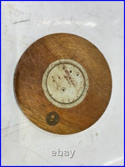 Antique Maritime Wooden Barometer Stormy Rain Change Fair Daymaster Thermometer