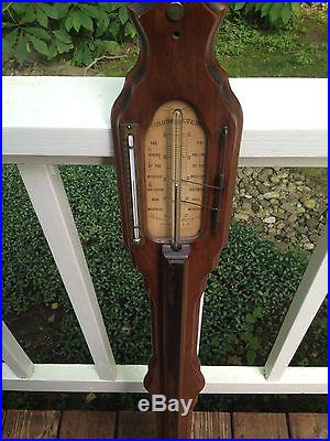 Antique Mercury stick barometer Humboldt Barometer Co, Fredonia, NY