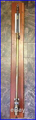 Antique Mid 19th Century Brass Navy Ship Stick Barometer Civil War Time