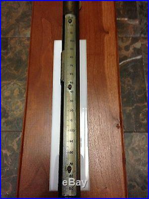 Antique Mid 19th Century Brass Navy Ship Stick Barometer Civil War Time