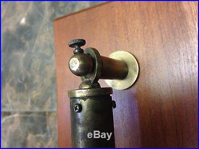 Antique Mid 19th Century Brass Navy Ship Stick Barometer Civil War Time