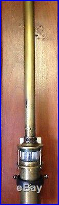 Antique Mid 19th Century Brass Navy Ship Stick Barometer Civil War Time