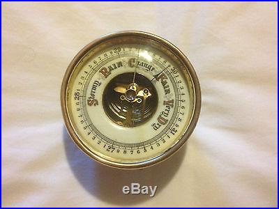 Antique Nautical Brass Holosteric Barometer