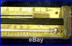 Antique Nautical Stick Barometer with Thermometer C. Wilder Parts or Restore