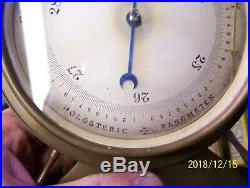 Antique Nphb Holosteric Barometer Ship's Wheel Style 19th Century France