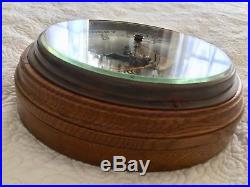 Antique Oak English Aneroid Barometer Morath Bros. Liverpool 19 C Silvered Dial