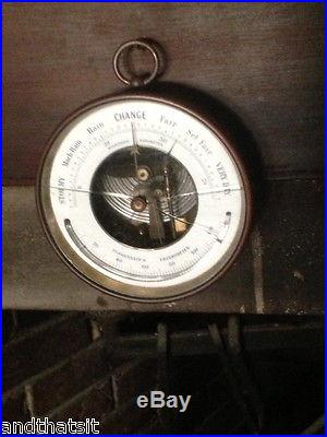 Antique Old French Barometer Thermometer Circa 1920 NAUTICAL BOAT BRASS PBHN