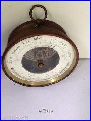 Antique Old French Barometer Thermometer Circa 1920 NAUTICAL BOAT BRASS PBHN