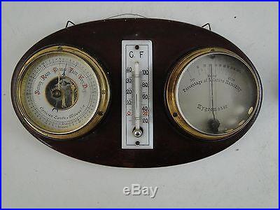 Antique Optician Lando Milwaukee WI Wall Thermometer Hygrometer Barometer German