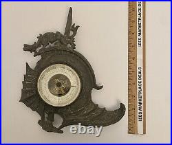 Antique Ornate Barometer Dragon Motif