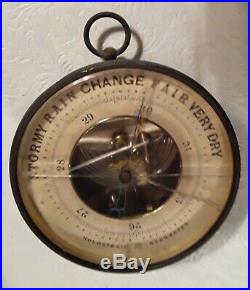 Antique PBHN Brass Holosteric Barometer Cracked Glass Fast Free Shipping