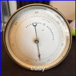 Antique PHNB Solid Brass Holosteric Barometer French As Is #3
