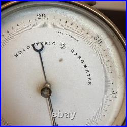 Antique PHNB Solid Brass Holosteric Barometer French As Is #3