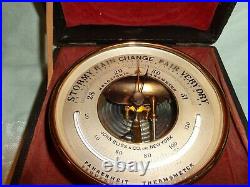 Antique PH&N Naudet Pertuis & Hulot France Barometer Thermometer, Original Case