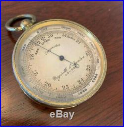 Antique POCKET BAROMETER by Negretti & Zambra, London Vintage Antique POCKET BAROMETER by Negretti & Zambra, London Vintage