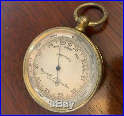 Antique POCKET BAROMETER by Negretti & Zambra, London Vintage Antique POCKET BAROMETER by Negretti & Zambra, London Vintage