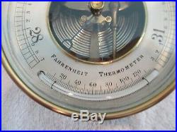 Antique Paul Naudet 5.25 Barometer with Curved Thermometer C 1890
