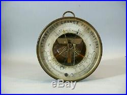 Antique Paul Naudet Barometer Thermometer Advertising GaNun & Parsons Opticians