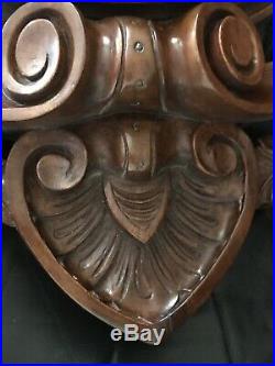 Antique Pleasance & Harper Bristol Carved Mahogany Aneroid Wall Barometer