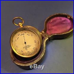 Antique Pocket Altimeter Barometer C Baker London