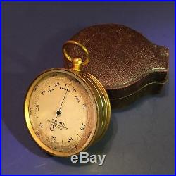 Antique Pocket Altimeter Barometer C Baker London